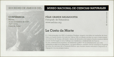 Invitación a la conferencia "Costa da Morte"